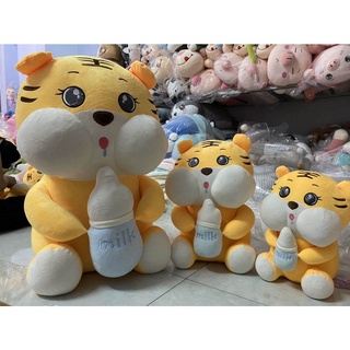 HỔ BÔNG ÔM BÌNH SỮA 40CM