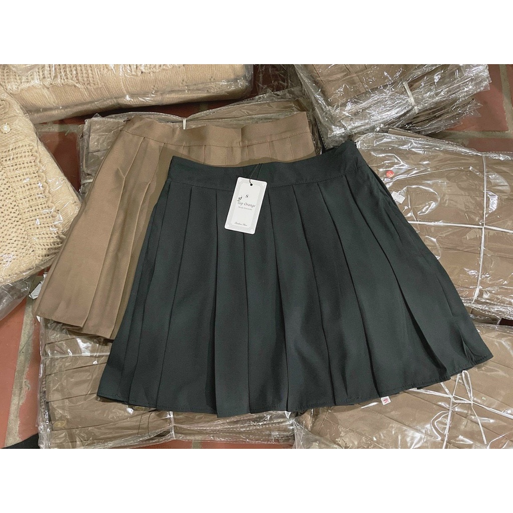 Chân váy tennis basic Lylyshop Unisex chất liệu vải umi cotton mịn lì đứng dáng, có quần lót bên trong đủ màu basic | BigBuy360 - bigbuy360.vn