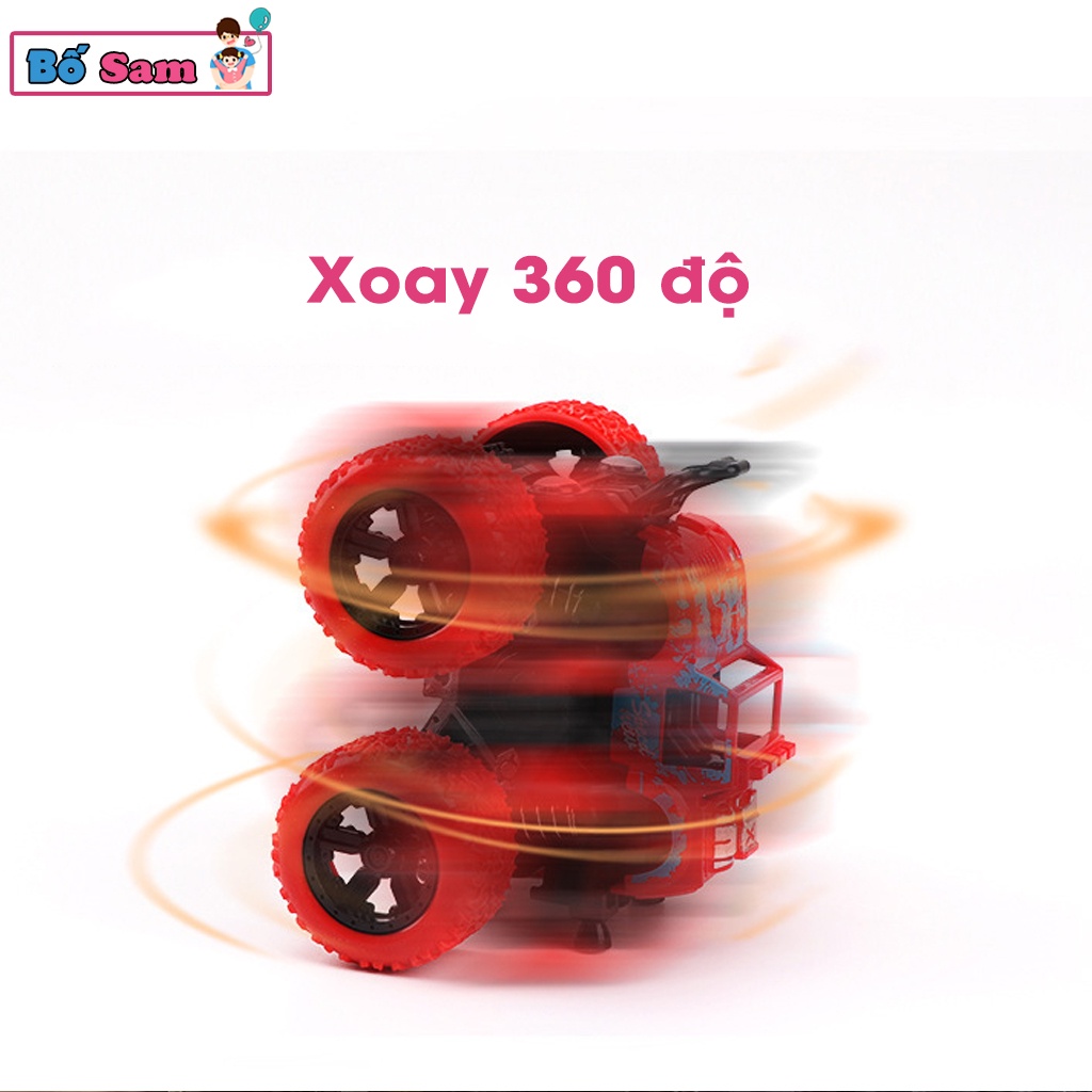 Xe ô tô đồ chơi oto địa hình bánh to cho bé quán tính nhào lộn 360 Shop Bố Sam