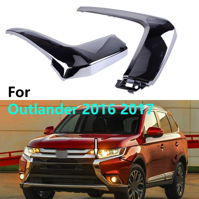 Viền Dán Trang Trí Cản Trước Bằng Crom Cho Mitsubishi Outlander 2016 2017 2018 6407A145
