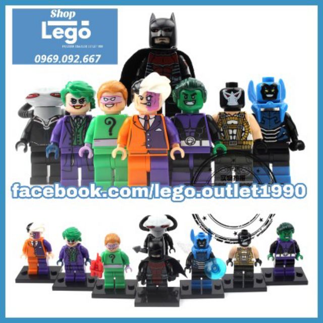 Xếp hình Nghiệp đoàn tội phạm DC Comics Gotham Batman Joker Manta Lego Minifigures POGO PG8018