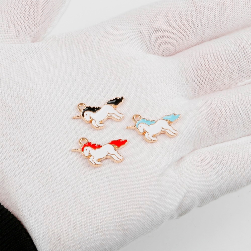 Mặt vòng cổ / vòng tay hình kỳ lân bằng hợp kim tráng men dùng làm trang sức thủ công