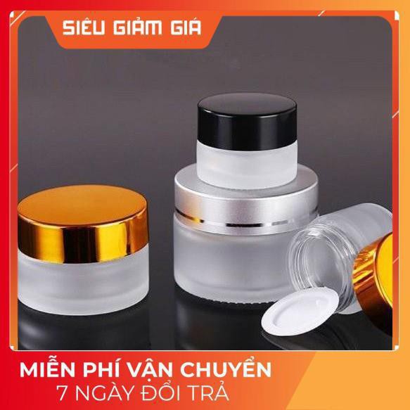 Hũ Chiết Mỹ Phẩm ❤ TRÙM SỈ ❤ Hũ chiết mỹ phẩm thủy tinh mờ 5g,10g,15g,20g,30g,50g đựng kem face