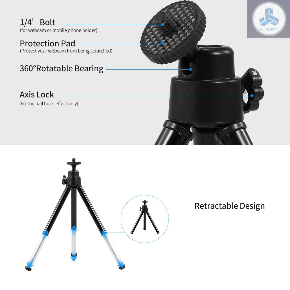Chân Tripod Mini Siêu Nhẹ Để Bàn Cho Webcam Điện Thoại Di Động Đứng | BigBuy360 - bigbuy360.vn