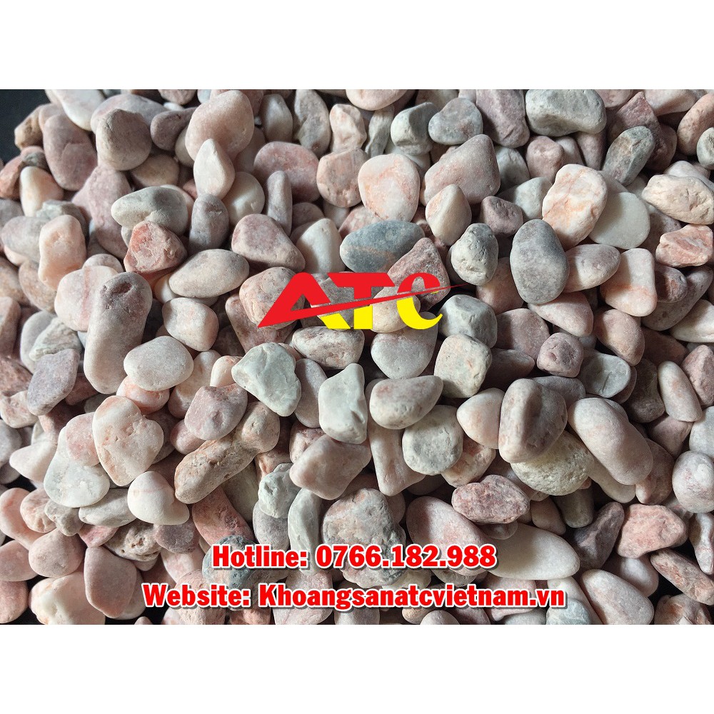 Sỏi trang trí màu hồng