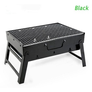 Lò Nướng Bbq Màu Đen Có Thể Gấp Gọn Tiện Dụng Mang Theo Du Lịch Cắm Trại