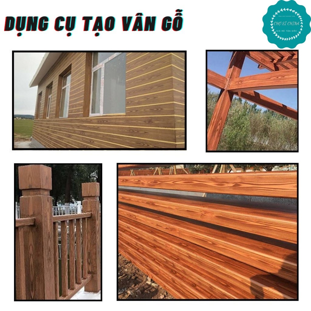 Dụng cụ tạo vân gỗ, cọ sơn giả vân gỗ hộp 2 miếng kích thước 7,5cm và 15cm.