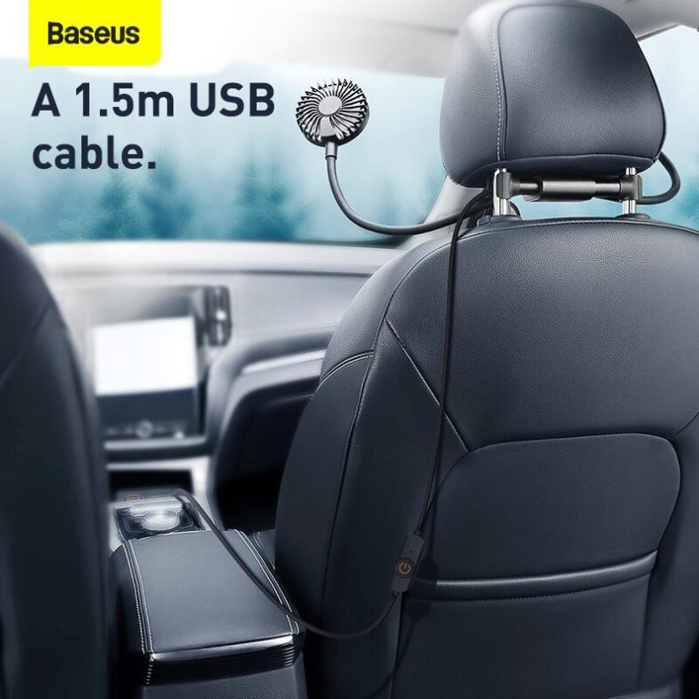 Quạt Usb Mini Xoay 360 Độ 12v Cho Xe Hơi