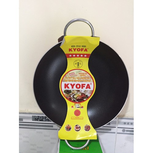 Chảo 2 Quai (D = 30CM) KYOFA Chất Lượng Cao - Chảo Hợp Kim Nhôm Chống Dính, Siêu Bền và Khả Năng Chịu Nhiệt Cao