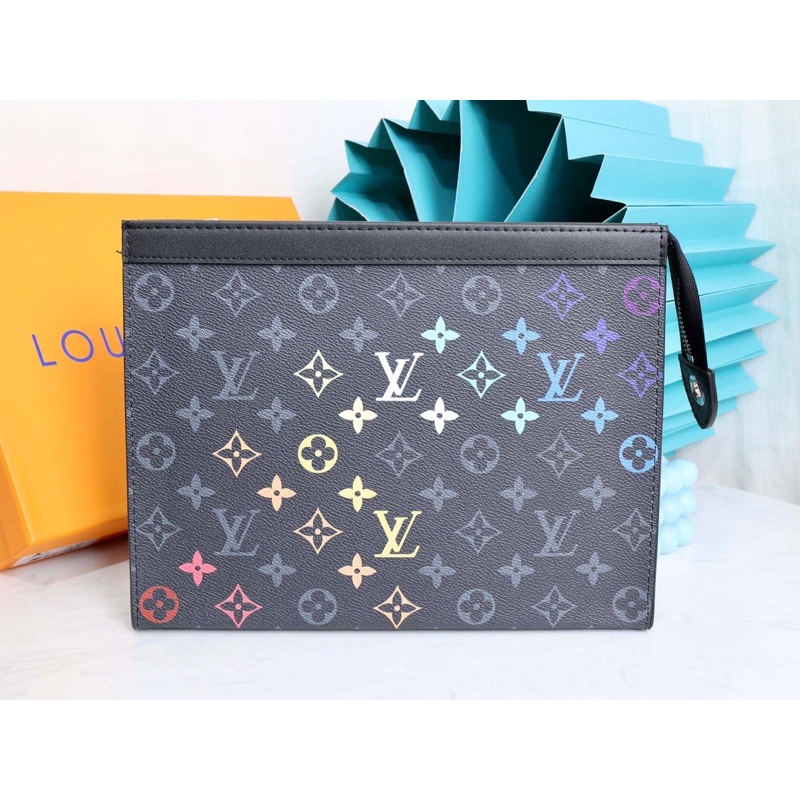 Clutch cầm tay cho nam Louis Vuitton LV da thật cao cấp bản logo nhiều màu