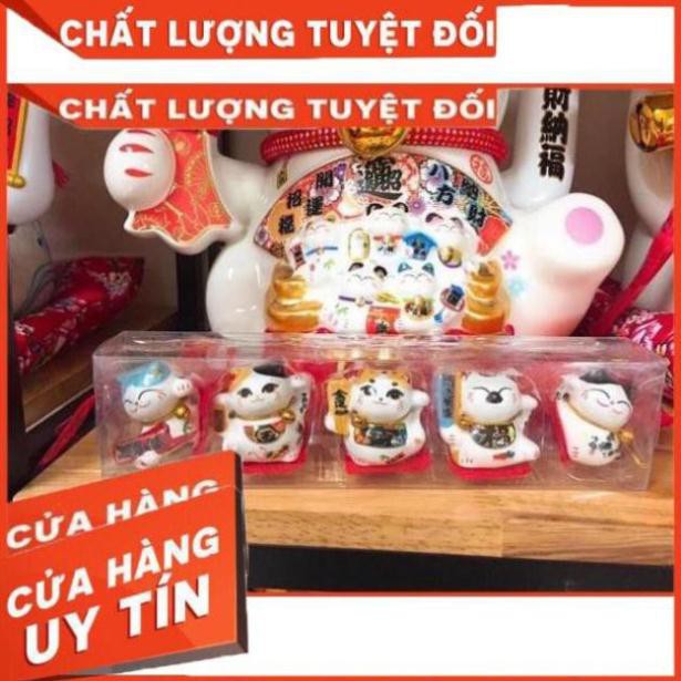 Giá hủy diệt -  Bộ ngũ mèo thần tài-Đa sắc đa tài 4cm