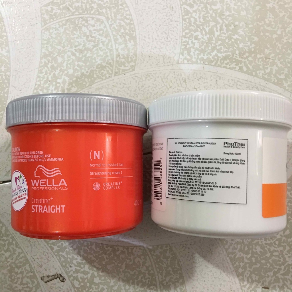 Kem duỗi tóc cao cấp Wella Straightening Cream 400mlx2 ( dạng gel )