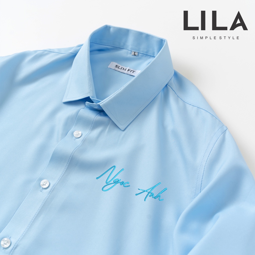 [THÊU TÊN THEO YÊU CẦU] Áo SOMI nam LILA vải cotton lạnh chống nhăn tốt