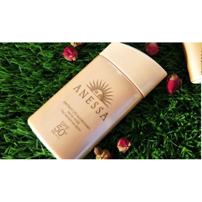 [HÀNG CHÍNH HÃNG] Sữa Chống Nắng Anessa Cho Da Nhạy Cảm Anessa Perfect UV Sunscreen Mild Milk 20ml