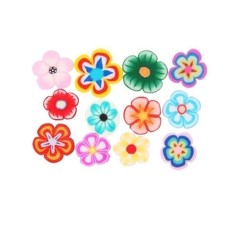 Set 1000 Miếng Dán Móng Tay 3D Hình Động Vật Trái Cây Đất Sét DIY