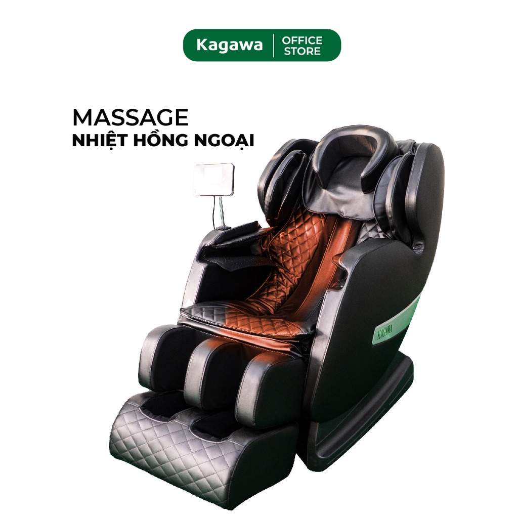 Ghế massage toàn thân Kagawa K6 Pro [CAO CẤP] con lăn 4D, đa  năng, tự động xoa bóp từ cổ, vai, gáy đến chân