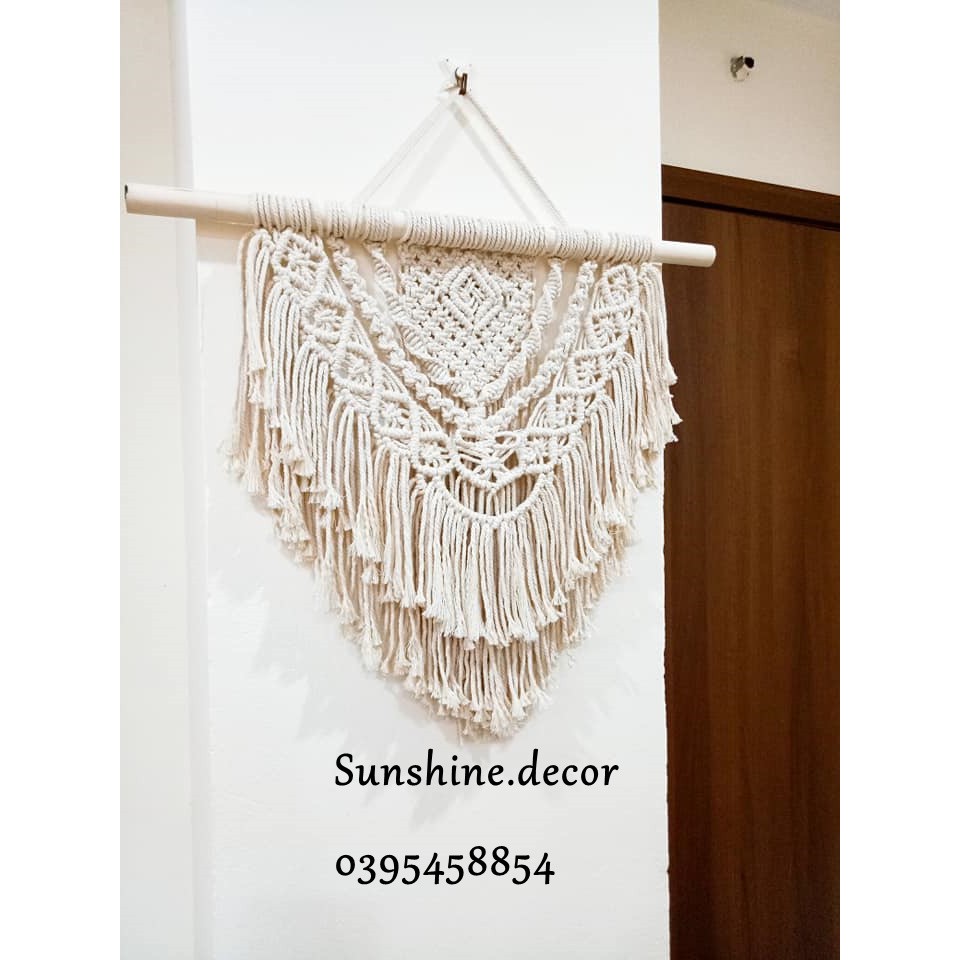 Thanh treo tường MACRAME wall hanging trang trí homestay decor nhà cửa