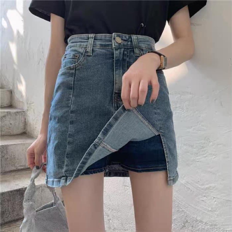 [ORDER] BIGSIZE Chân váy jean lót quần size đại 50kg - 100kg