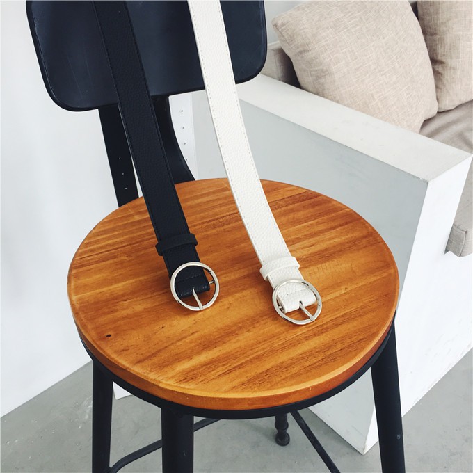 SUXI Thắt lưng phối khóa tròn phong cách retro đơn giản dành cho nữ