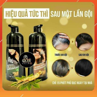Dầu Gội Phủ Bạc Sin Hair Nhật Bản 🔥𝗙𝗥𝗘𝗘 𝗦𝗛𝗜𝗣🔥500ml, màu nâu và đen, cam kết chính hãng