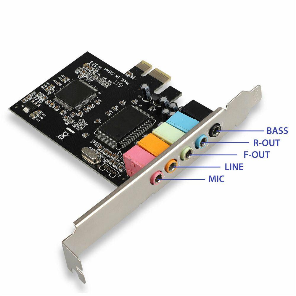 Thẻ Âm Thanh Kỹ Thuật Số PCI-E8738 6 Kênh Cho Máy Tính