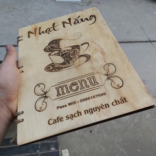 Menu gỗ thiết kế theo yêu cầu