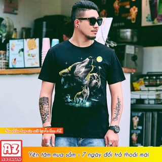 Áo thun nam sói 3D phong cách thái lan có bigsize 4XL 5XL 6XL 7XL M2934