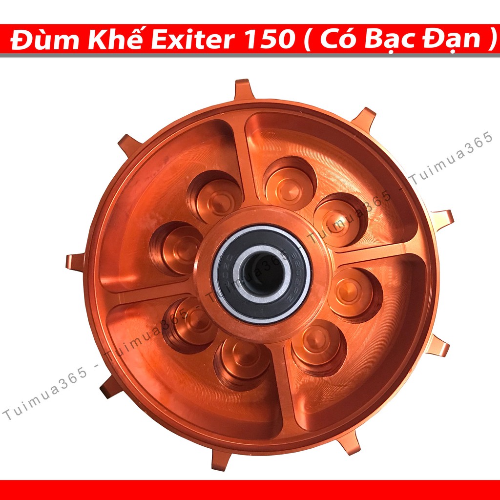 Cặp Đùm Khế Trước Đĩa, Sau Đùm Exiter 150cc Màu Vàng Hồng