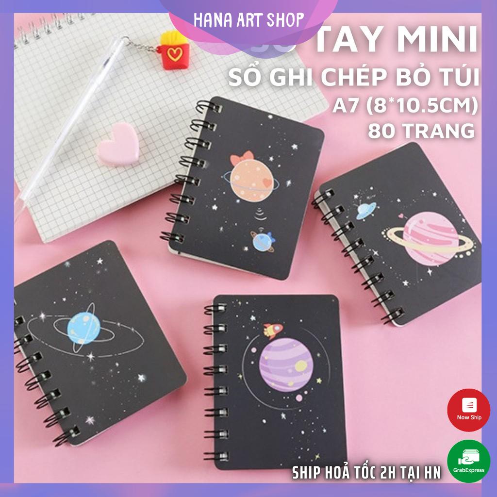 Sổ tay Mini , sổ lò xo Starry Sky - Sổ ghi chép bỏ túi nhiều hình