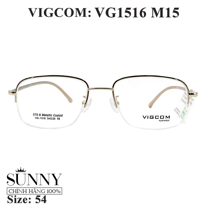 Gọng kính thời trang Vigcom VG1516 M15 chính hãng, thiết kế dễ đeo bảo vệ mắt