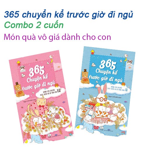 Sách - [ Tặng bookmark] Combo 2 cuốn 365 Chuyện Kể trước giờ đi ngủ