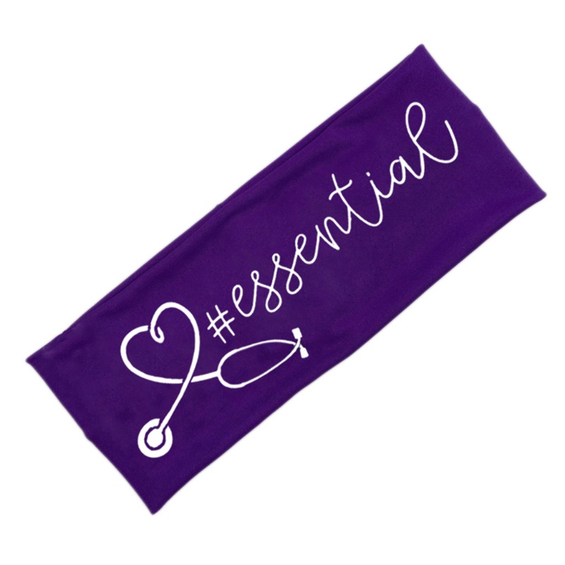 Băng Đô Cài Tóc Co Giãn Chống Trượt In Chữ Thiết Yếu Cho Unisex