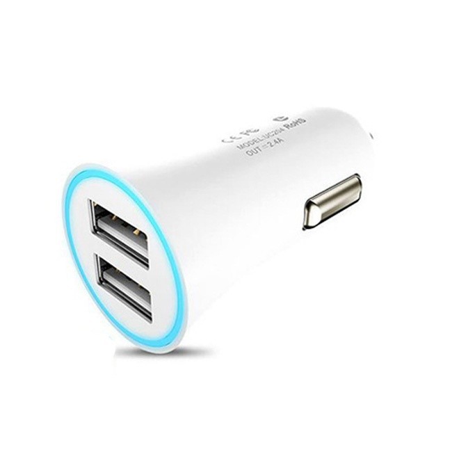 Tẩu Sạc xe hơi HOCO UC204 2 cổng USB Dành cho điện thoại iPhone iP Huawei Samsung Oppo Realme giá rẻ đẹp bền
