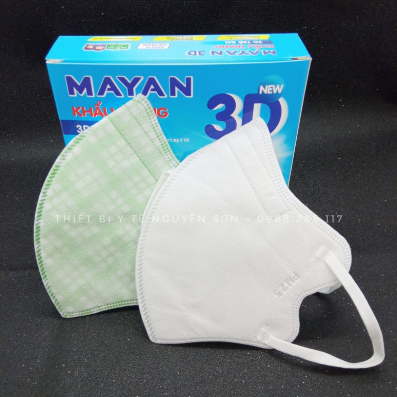 Khẩu trang Mayan PM2.5 thiết kế 3D ôm sát chất lượng cao - hộp 10 chiếc | BigBuy360 - bigbuy360.vn