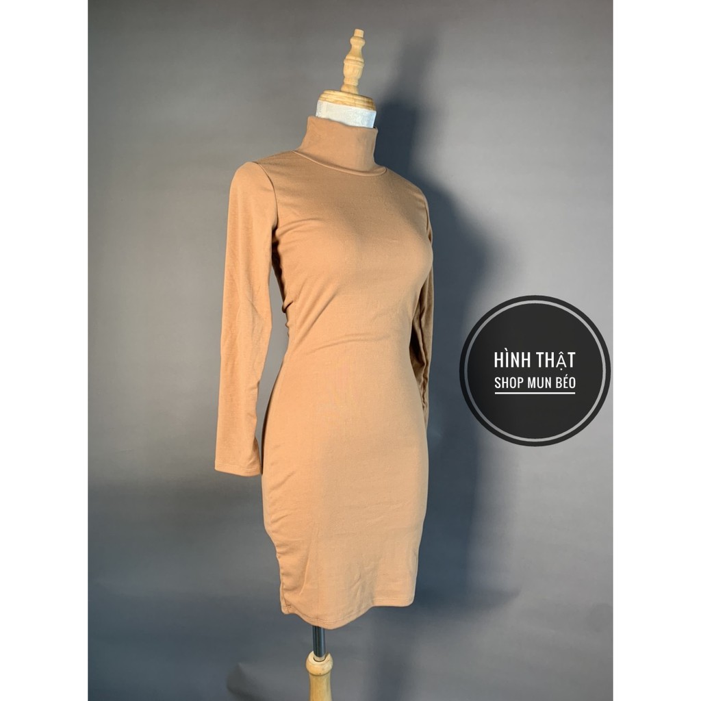 [MẪU MỚI] Đầm Body Tay Dài Cổ Lọ Thun Borip Thích Hợp Mặc Đi Tiệc Đi Làm Đi Chơi Phù Hợp Với Mọi Phong Cách | BigBuy360 - bigbuy360.vn