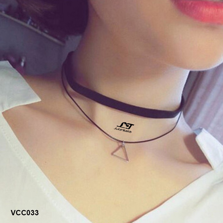 Vòng cổ choker 2 tầng tam giác xinh xắn ver2 VCC033
