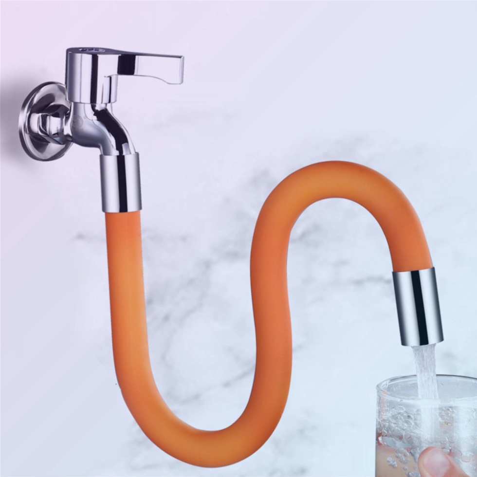 Ống nối dài vòi nước, đầu nối dài vòi nước rửa tay bát chén 30/50cm xoay 360/720 độ uốn cong tiện lợi -GDAN