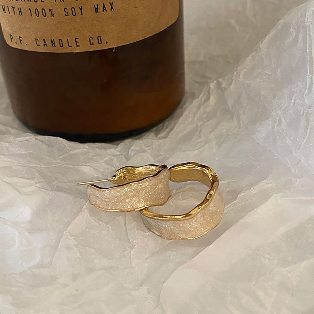 Khuyên tai hình chữ C nhiều màu thời trang Hàn Quốc cổ điển cho nữ