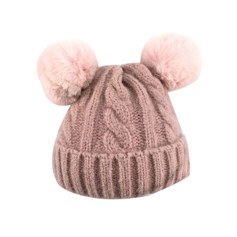 Nón Đan Len Dày Dặn Màu Sắc Ngọt Ngào Thời Trang Mùa Đông Cho Bé