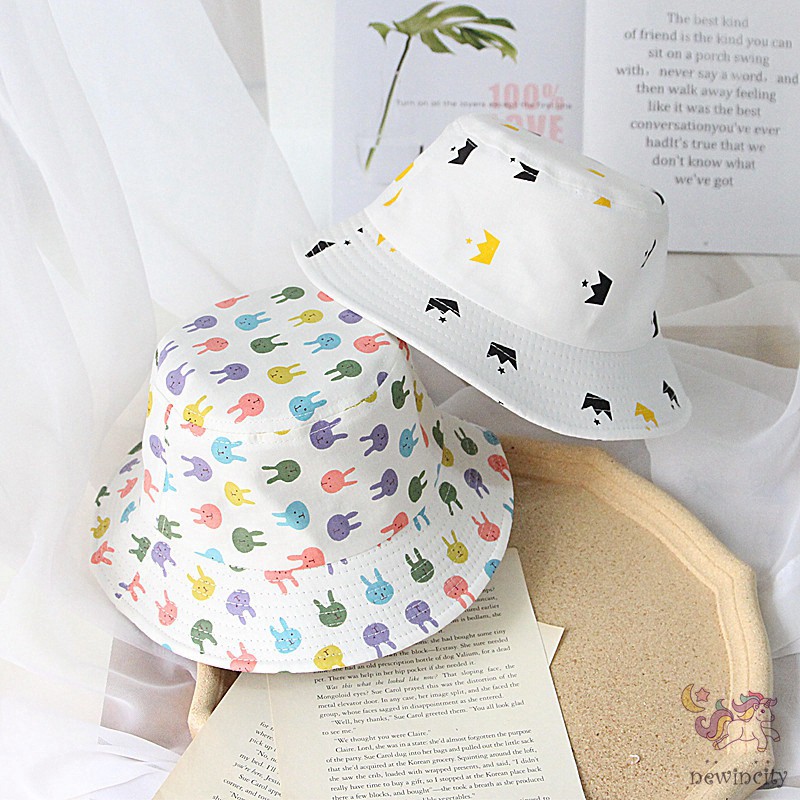 Nón Bucket Hoạ Tiết Hoạt Hình Dễ Thương Cho Bé