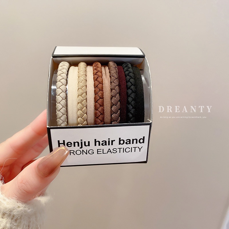 Dây Buộc Tóc Dạng Xoắn Độ Co Giãn Cao Thiết Kế Đơn Giản Dễ Phối Đồ