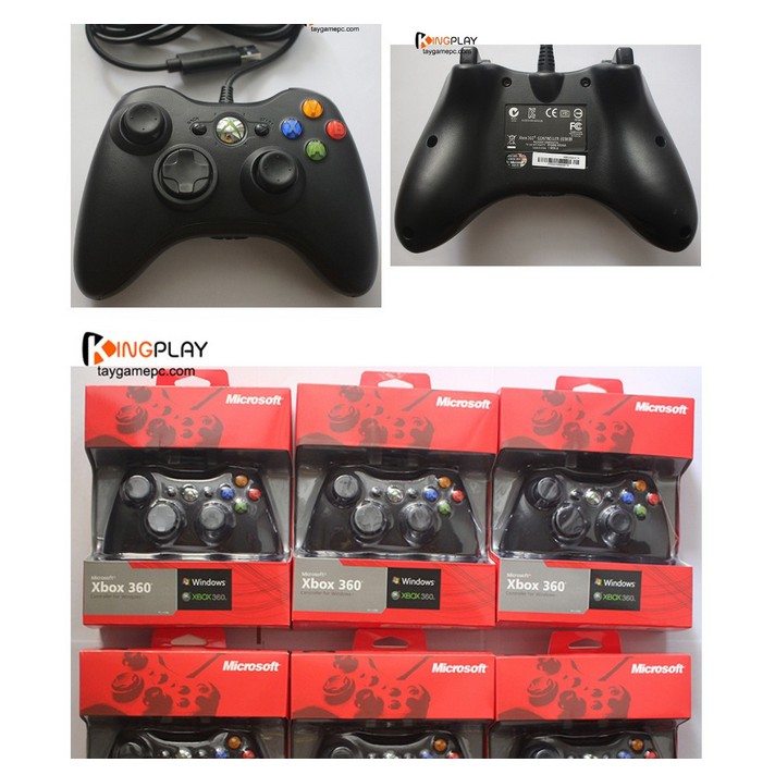 Tay cầm Chơi Game Xbox 360 có dây full box - Tay cầm chơi game PC, Laptop cực tối ưu, chơi full skill FO4, FO3