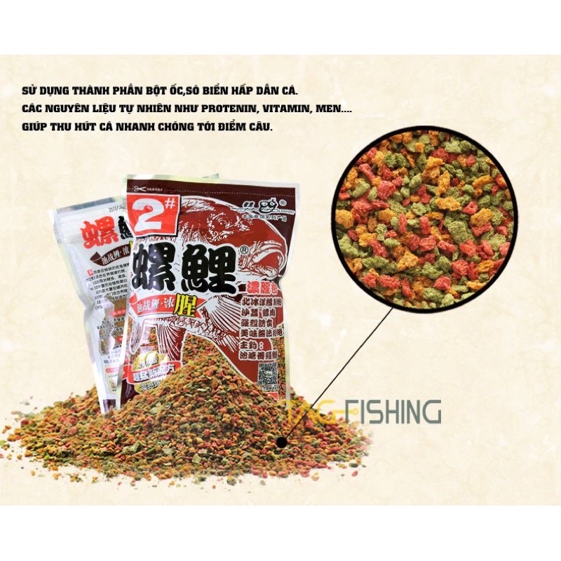 Mồi Câu Chép Ốc:Chuyên Dụng Chép,Diếc