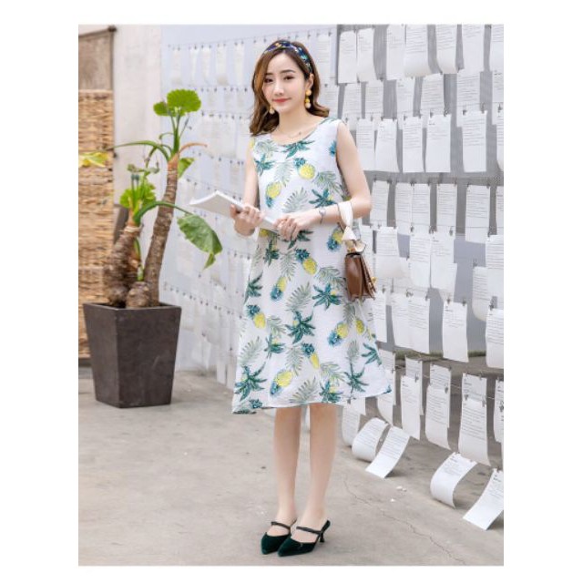 Váy bầu ( Đầm bầu) xanh thời trang hè 2019