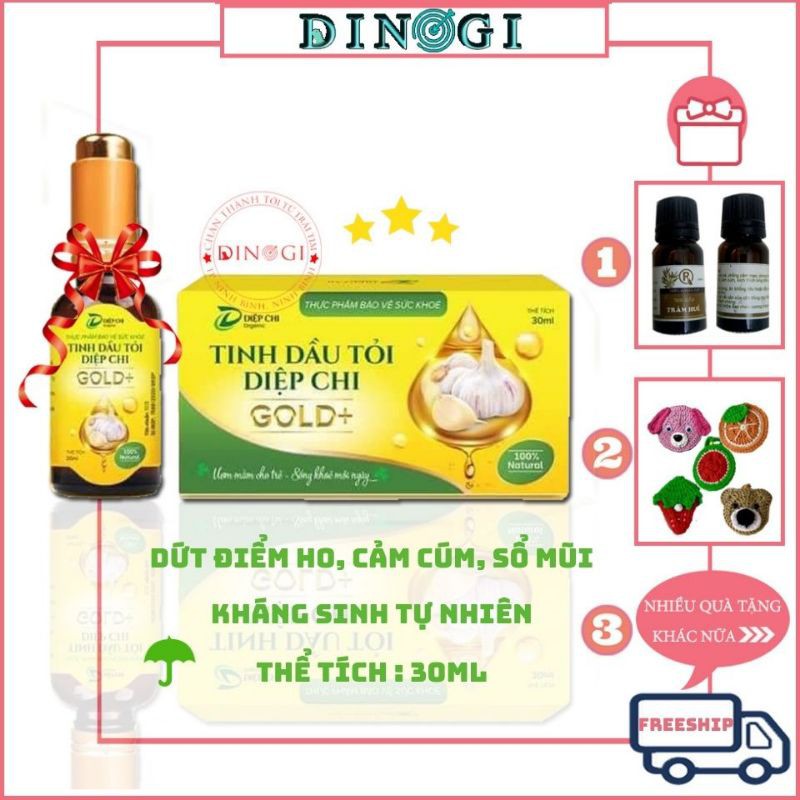 (Mua Có Quà) Tinh Dầu Tỏi Diệp Chi Gold+ Đánh Bay Sổ Mũi, Cảm Cúm Cho Trẻ Em,  Người Lớn,  Phụ Nữ Có Thai Và Cho Con Bú