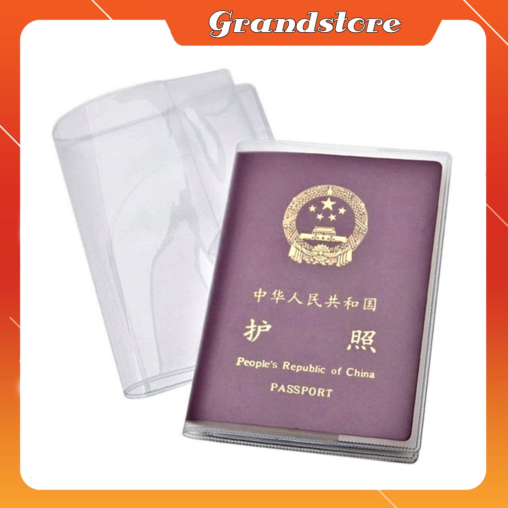 Vỏ bọc hộ chiếu passport trong suốt có khe túi đựng thẻ atm căn cước bìa pvc bao bọc đựng hộ chiếu mới bảo vệ chống nước