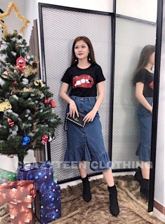 Váy đuôi cá lệch. 