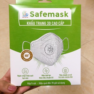 Khẩu trang bụi mịn N96 Safelife 5c/hộp