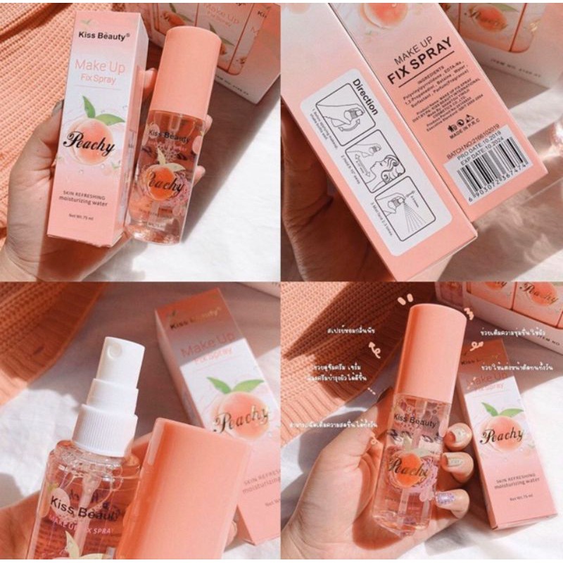 [RẺ VÔ ĐỊCH]Xịt Giữ Lớp Nền Cố Định Lớp Trang Điểm Kiss Beauty ĐÀO 75ML | BigBuy360 - bigbuy360.vn