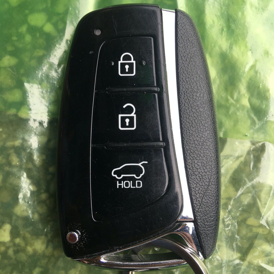 Bao da chìa khoá Hyundai SantaFe 2013 2018, Genesis handmade da thật 006
